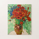 Puzzle Vincent Van Gogh Red Poppies and Daisies dans un v<br><div class="desc">Vincent Van Gogh Red Poppies and Daisies dans un puzzle d'art Vase pour adultes</div>