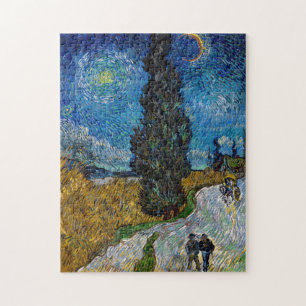 Puzzle Vincent van Gogh - Route au cyprès et à l'étoile