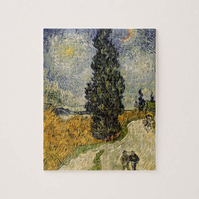 Puzzle Vincent van Gogh| Route avec Cyprès, 1890 (Vertical)