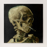 Vincent Van Gogh Skeleton avec une cigarette brûla