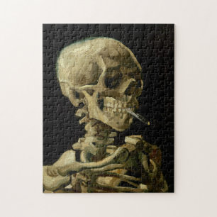 Puzzle Vincent Van Gogh Skeleton avec une cigarette en fe