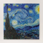 Puzzle Vincent Van Gogh Starry Night Vintage Fine Art<br><div class="desc">Vincent Van Gogh Starry Night Vintage Fine Art Jigsaw Puzzle.</div>