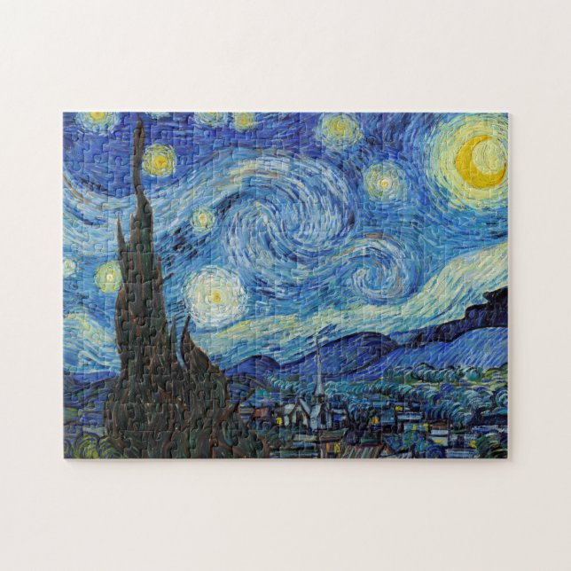 Puzzle Vincent Van Gogh Starry Nuit Vintage Art (Horizontal)