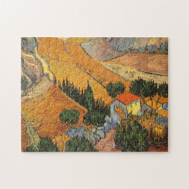 Puzzle Vincent van Gogh - Vallée avec Plowman (Horizontal)