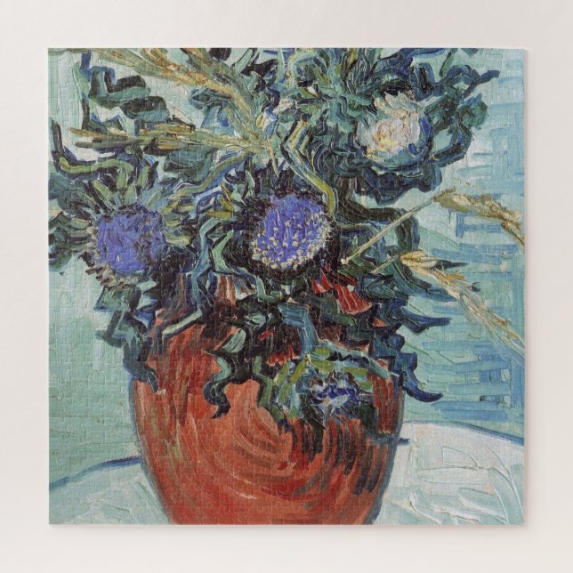 Puzzle Vincent van Gogh - vase avec des fleurs et des (Vertical)
