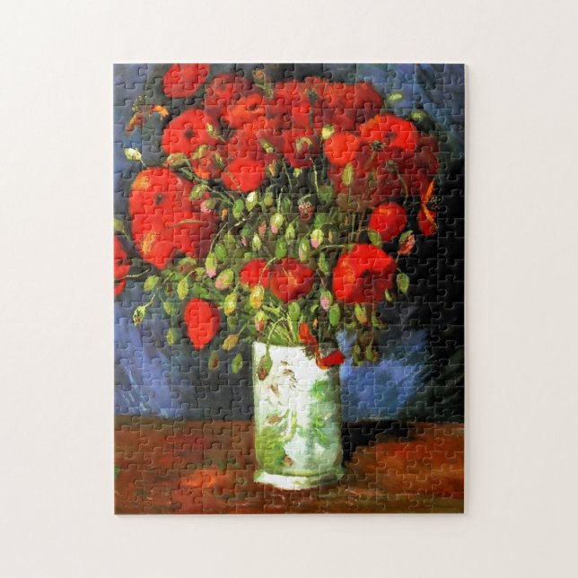 Puzzle Vincent Van Gogh Vase Avec Des Poppies Rouges Art  (Vertical)