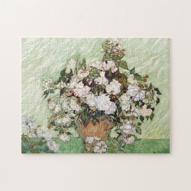 Puzzle Vincent Van Gogh Vase Avec Roses Rose Art Floral (Horizontal)