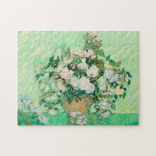 Puzzle Vincent Van Gogh Vase avec roses roses roses roses (Horizontal)