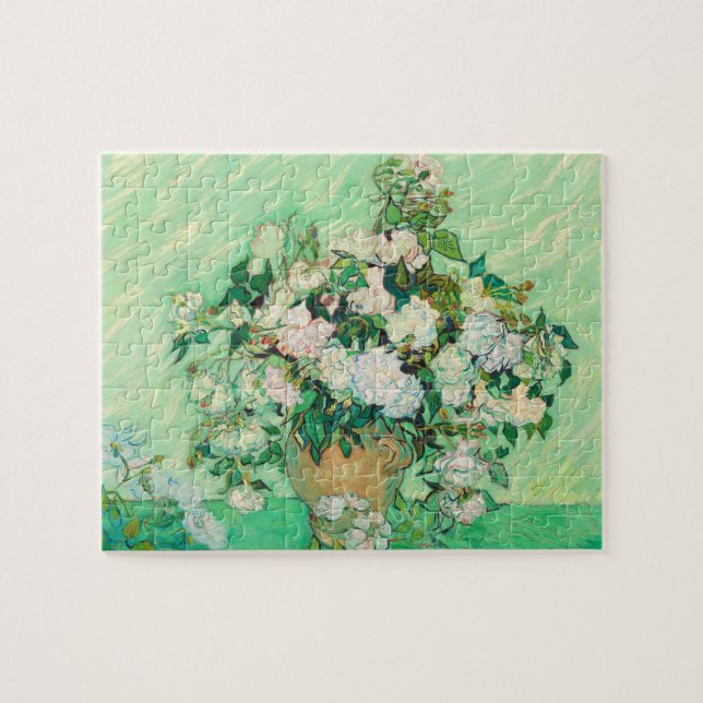 Puzzle Vincent Van Gogh Vase avec roses roses roses roses (Horizontal)