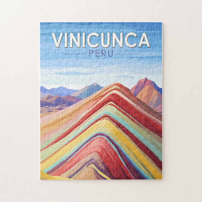 Puzzle Vinicunca Pérou Travel Art Vintage (Vertical)