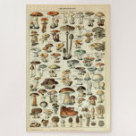 Puzzle Vintage 1909 Mushroom Art by Adolphe Millot<br><div class="desc">This is a digitally enhanced print of the antique Adolphe Millot' Illustrations for Le Larousse pour tous.</div>