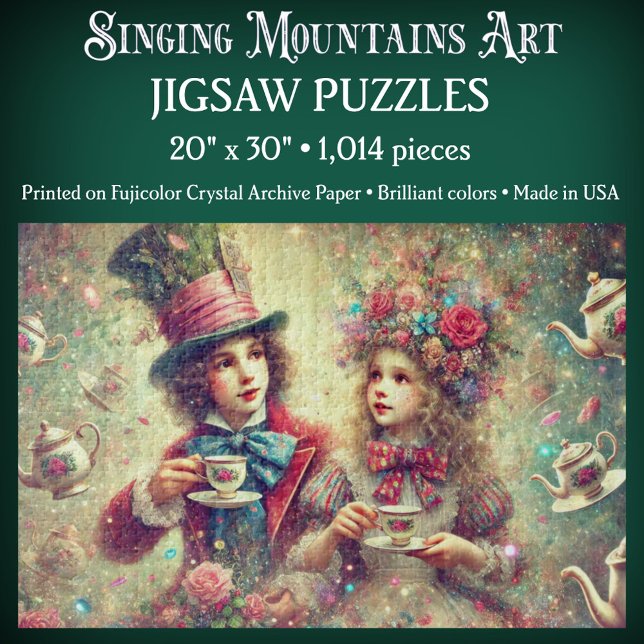 Puzzle Vintage Alice and Mad Hatter Tea Wonderland (Créateur téléchargé)