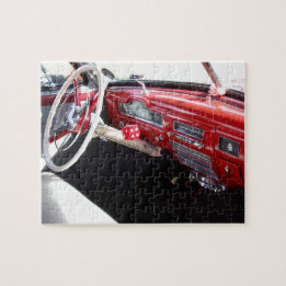 Puzzle Vintage American car interior classic 1950 s cars