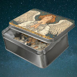 Puzzle Vintage ange religieux priant avec des étoiles d'o<br><div class="desc">Illustration vintage image religieuse du christianisme montrant un bel ange victorien par l'artiste Richard Lauda, c. 1904. Elle est en prière, les mains serrées les unes contre les autres et les yeux fermés. Des étoiles dorées brillantes et une lune sont dans le ciel nocturne. Les mots latins sous l'image sont...</div>