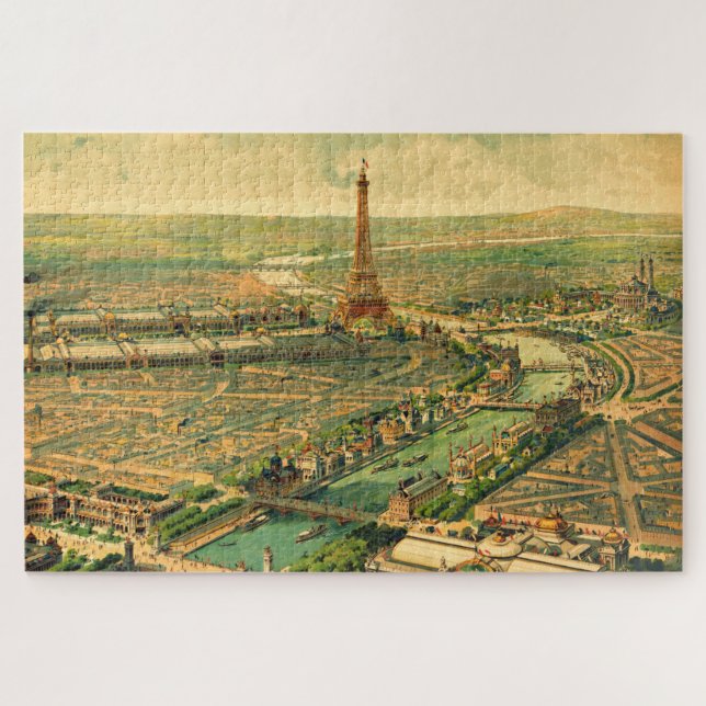 Puzzle Vintage Antique Paris Imprimer (Horizontal)