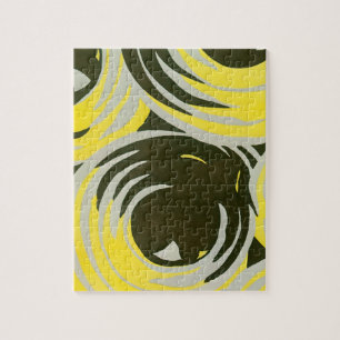 Puzzle Vintage Art Deco Pochoir Jazz Geometric Circles