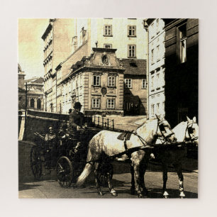 Puzzle Vintage Autriche Vienne Dreimaderlhaus Fiaker