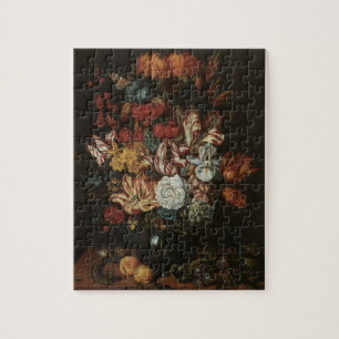 Puzzle Vintage baroque, nature morte florale Fleurs dans 