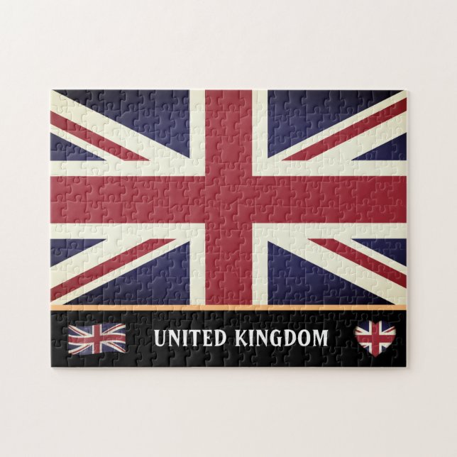 Puzzle Vintage British Flag & anglais / Royaume-Uni (Horizontal)