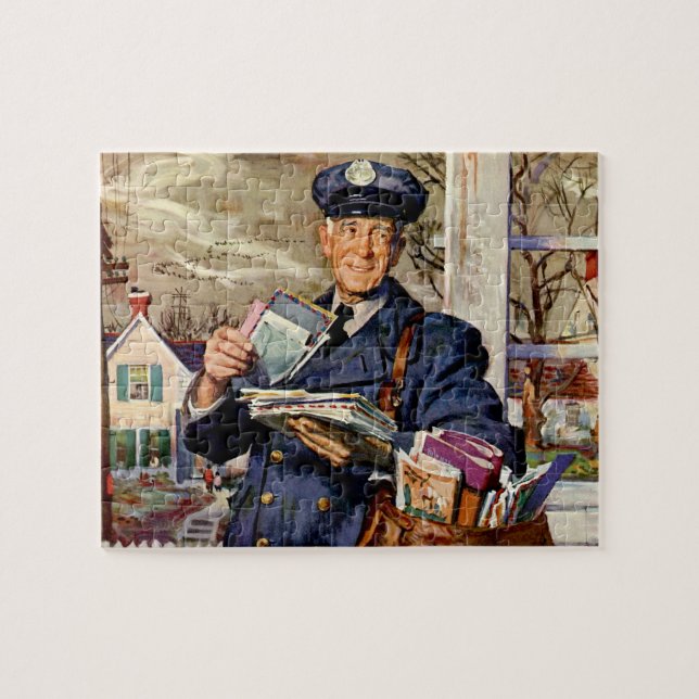 Puzzle Vintage Business, Mailman Livrant des lettres (Horizontal)