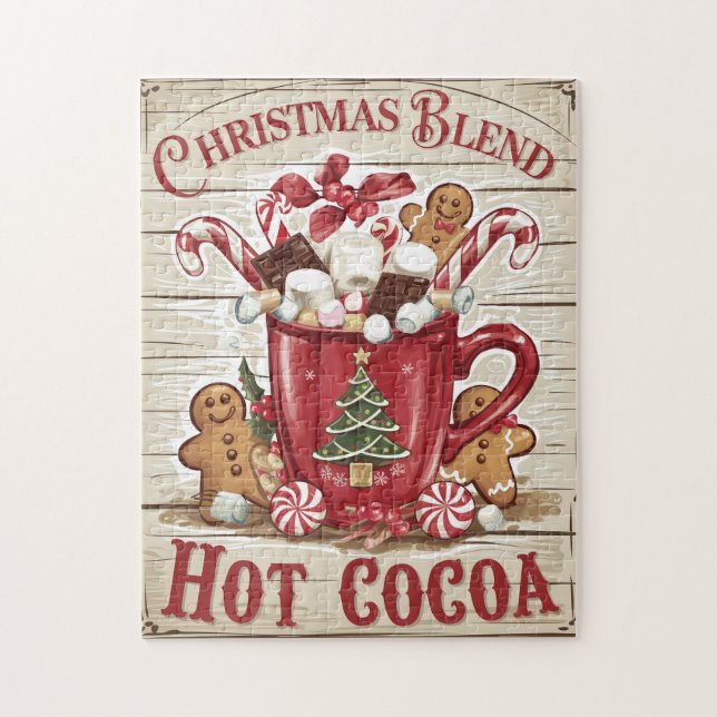 Puzzle Vintage Christmas Blend Hot Cocoa (Vertical)