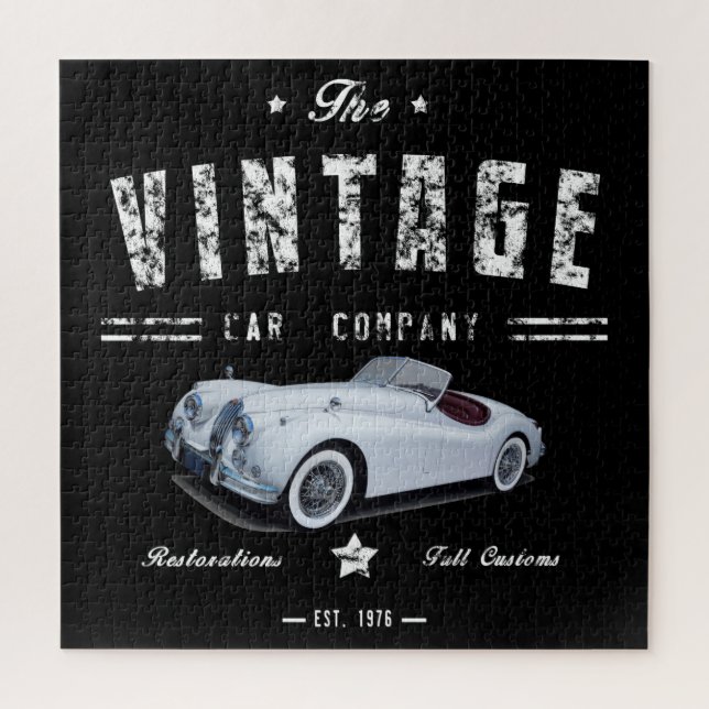 Puzzle Vintage Classic Car Company (Vertical)