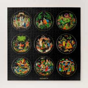 Puzzle Vintage conte fée russe rétro Imaginaire coloré