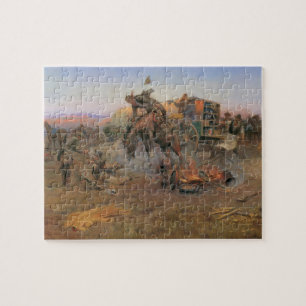 Puzzle Vintage Cowboys, Camp Cook's Trouble du CM Russell