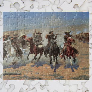 Puzzle Vintage Cowboys, une touche pour le bois par Remin