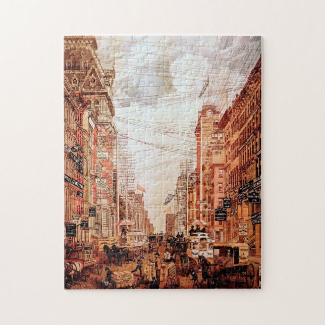 Puzzle Vintage de Broadway Street (Vertical)