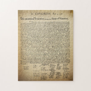Puzzle Vintage Declaration of Independence