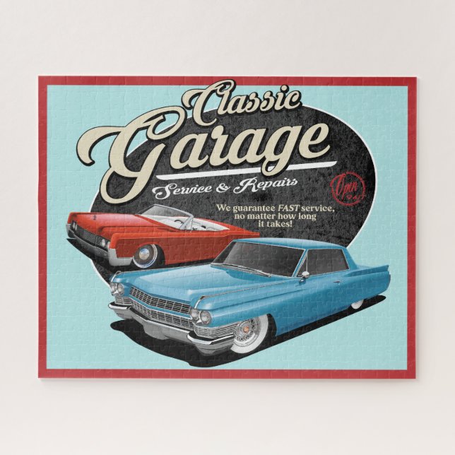 Puzzle vintage des voitures classiques des années  (Horizontal)