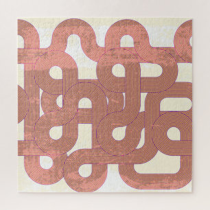 Puzzle Vintage dynamique : lignes colorées Abstraites