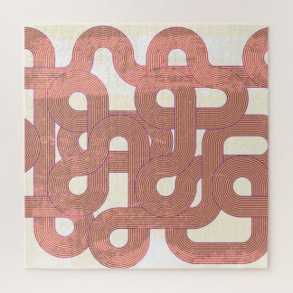 Puzzle Vintage dynamique : lignes colorées Abstraites