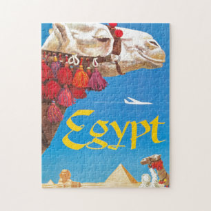 Puzzle Vintage Egypt Air Travel Advertisement