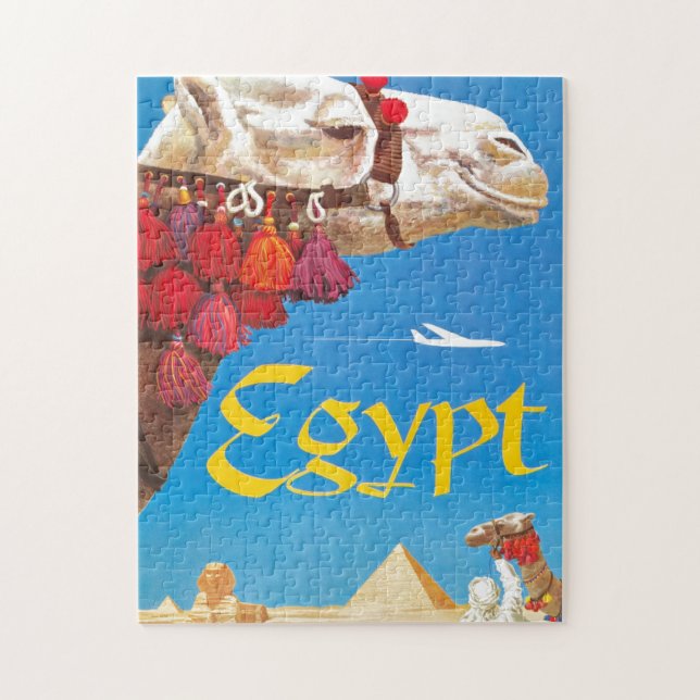 Puzzle Vintage Egypt Air Travel Advertisement (Vertical)