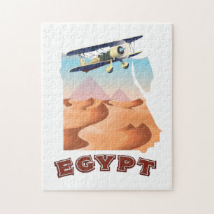 Puzzle Vintage Egypt Map travel poster