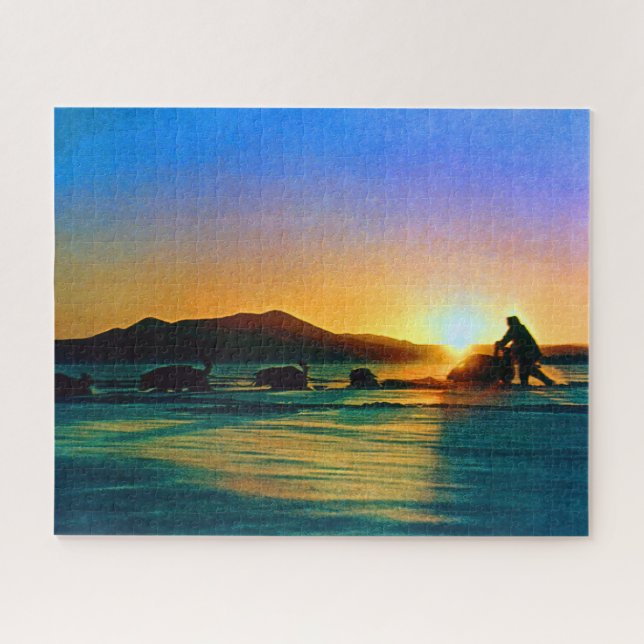 Puzzle Vintage États-Unis Alaska Midnight sun moussant (Horizontal)