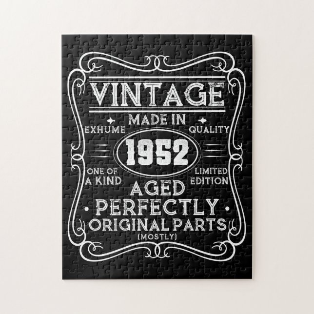 Puzzle Vintage Fabriqué En 1952 Retro Classic (Vertical)