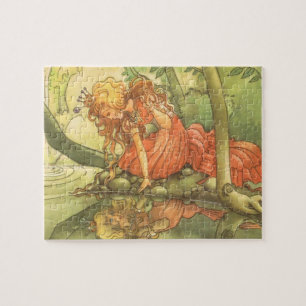 Puzzle Vintage Fairy Tale, Frog Prince Princesse par Pond