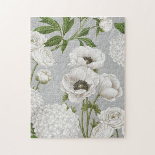 Puzzle Vintage Farmhouse white flower