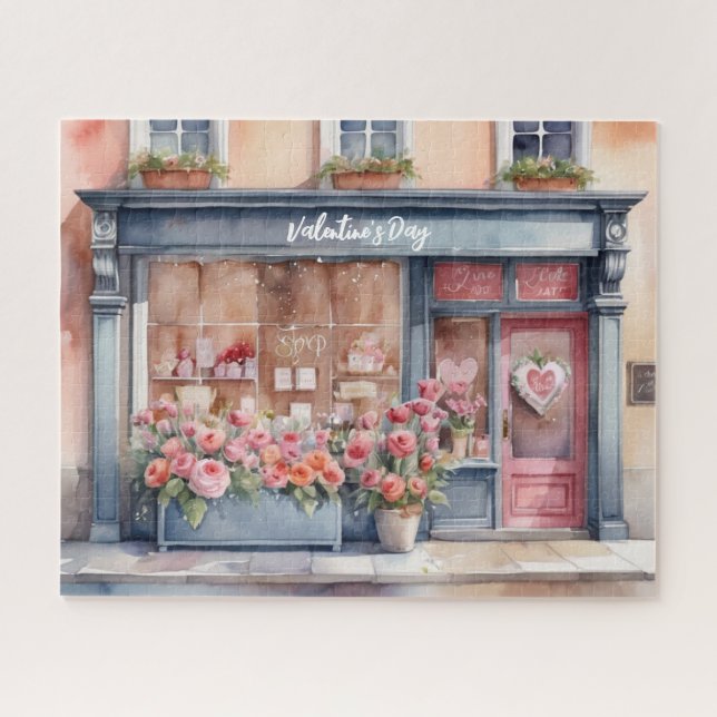 Puzzle Vintage fenêtre d'amour Saint Valentin (Horizontal)