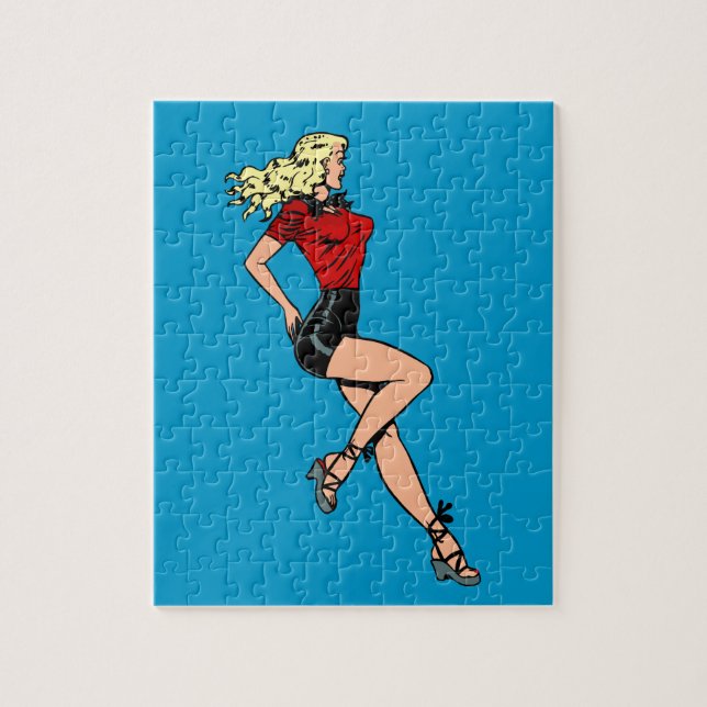 Puzzle Vintage fille glamour à côté, Blond Blombshell (Vertical)