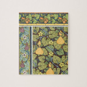 Puzzle Vintage Floral Art Nouveau Légumes, Gourdes