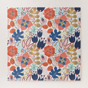 Puzzle Vintage floral clair : style scandinave.