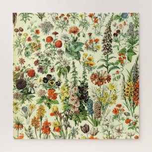 Puzzle Vintage Flowers Old Illustration Art