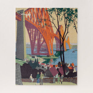 Puzzle Vintage Forth Bridge Scotland Railroad Travel Art