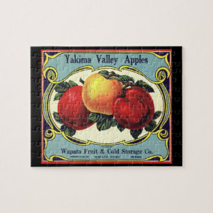 Puzzle Vintage Fruit Crate Étiquette Art Yakima Valley Po