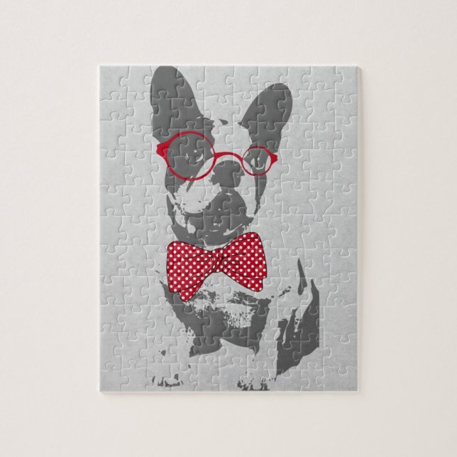 Puzzle Vintage Funny French Bulldog (Vertical)
