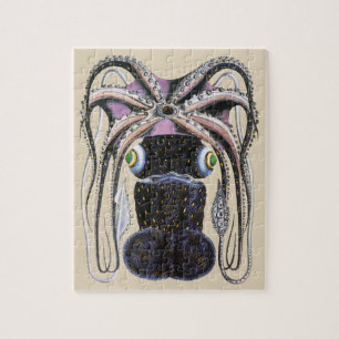 Puzzle Vintage Giant Octopus or Squid, Marine Life Animal